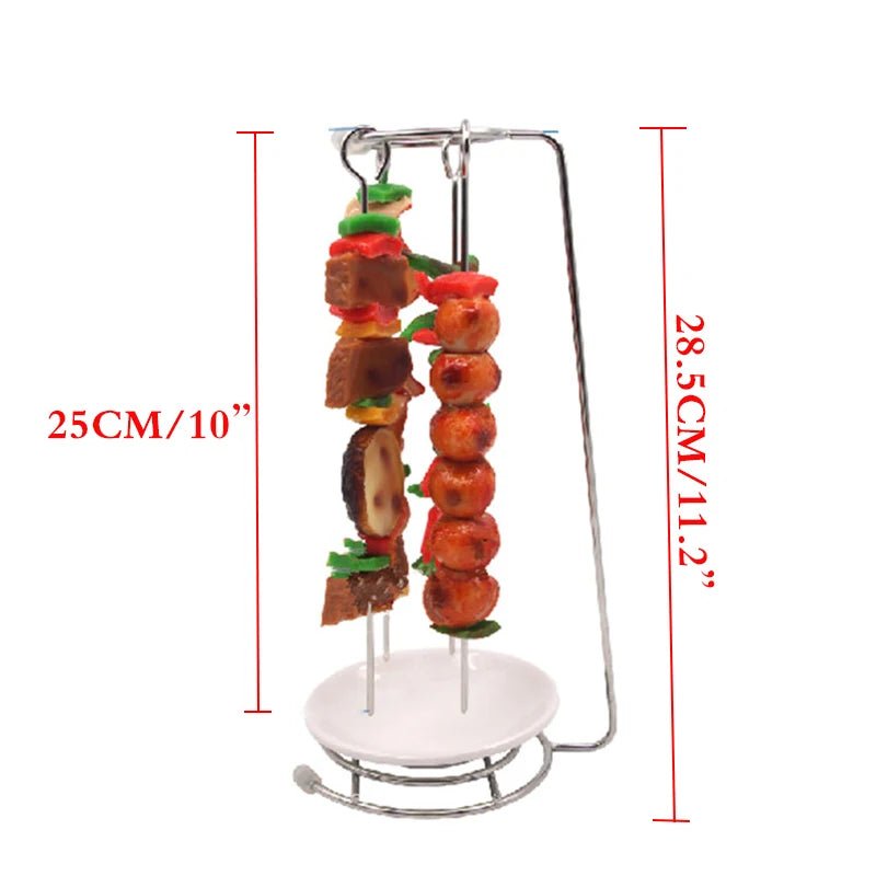 SKWERK – Stainless Steel Grill Skewer Set with Grill Rack for Effortless Outdoor Grilling