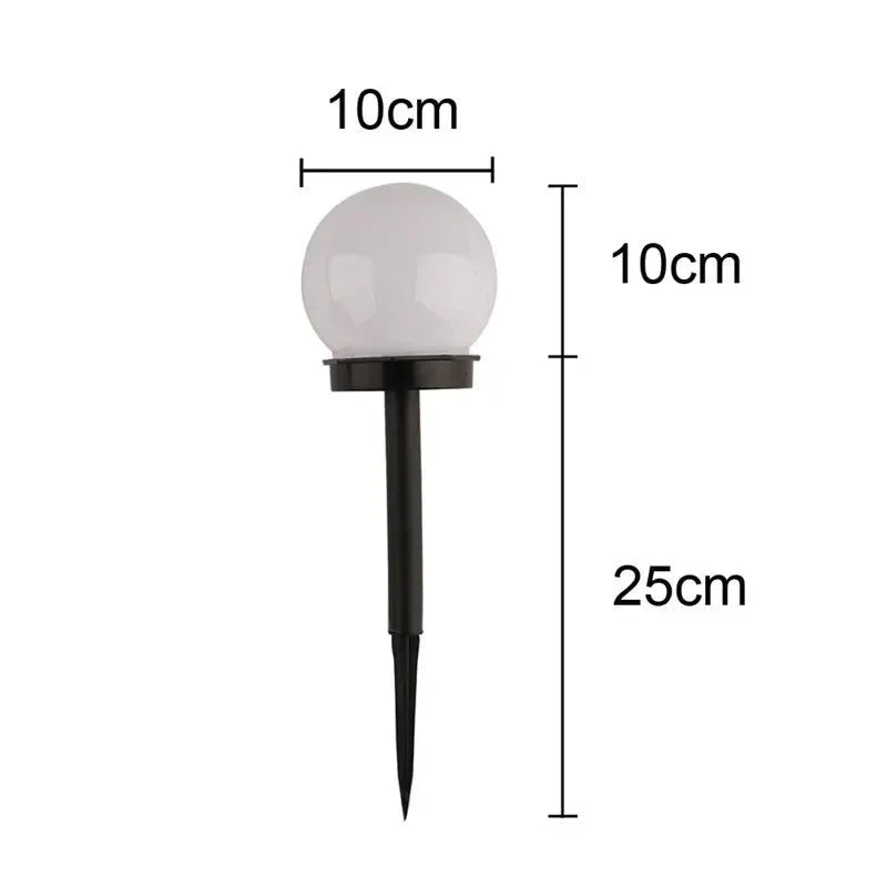 Round LED solar garden light - Energy-efficient and stylish garden lighting with automatic light control