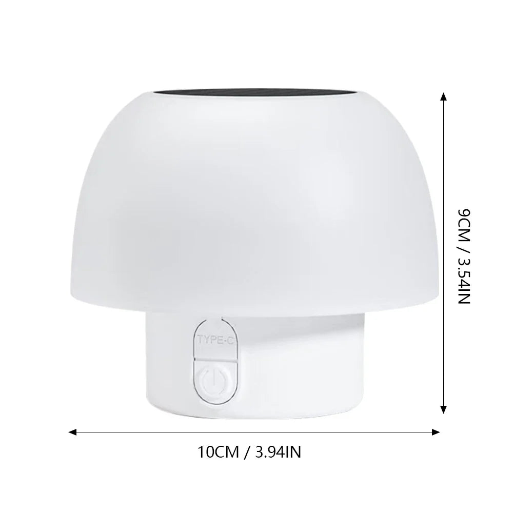 SOLARAURA – portable solar table lamp with 4 modes & IP64 protection for outdoor and camping