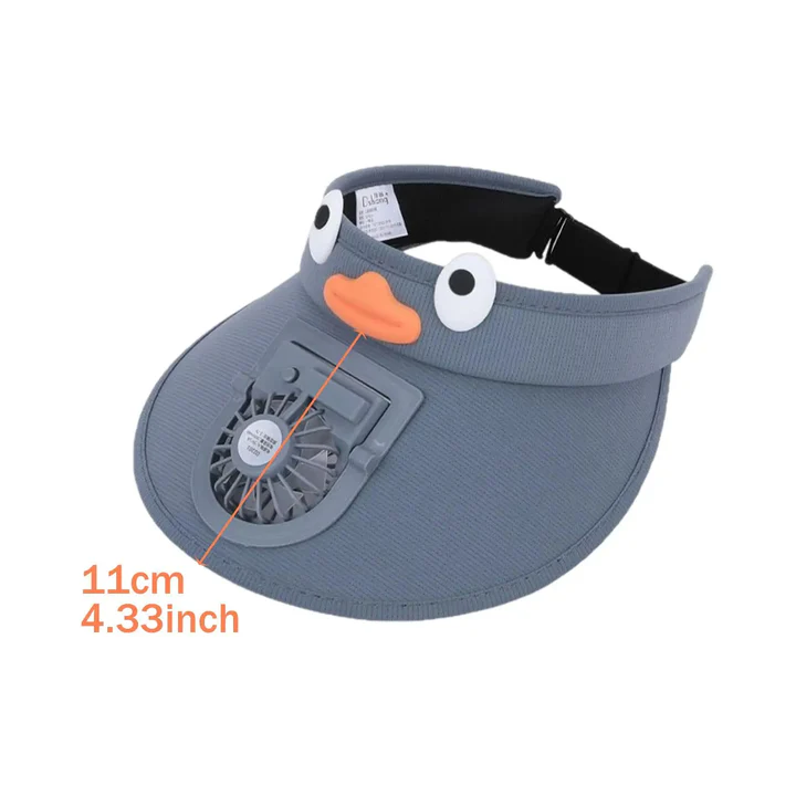 Casquette à visière pour enfant avec ventilateur rafraîchissant