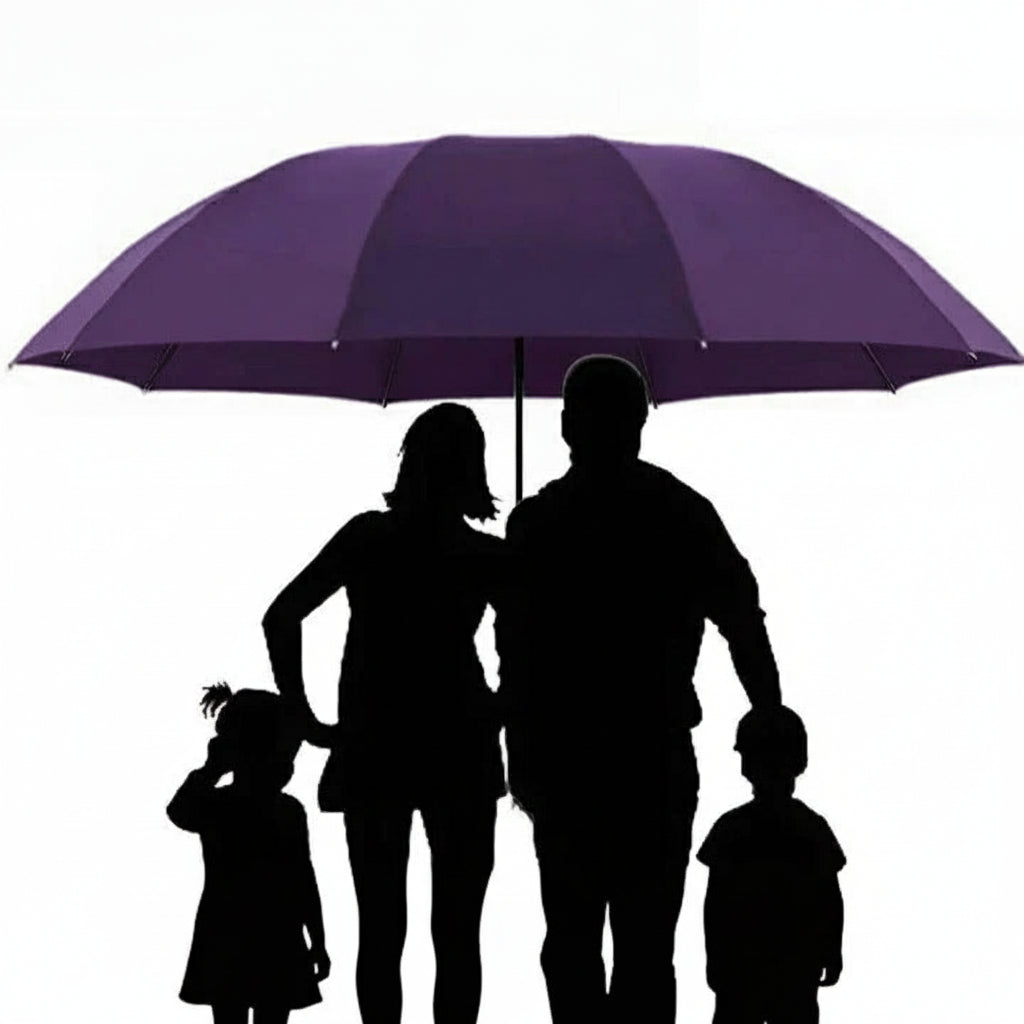 Parapluie pliant automatique à grande toile