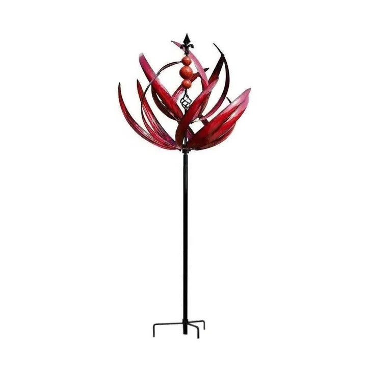 Éolienne décorative en métal résistante aux intempéries à double mouvement directionnel pour jardins