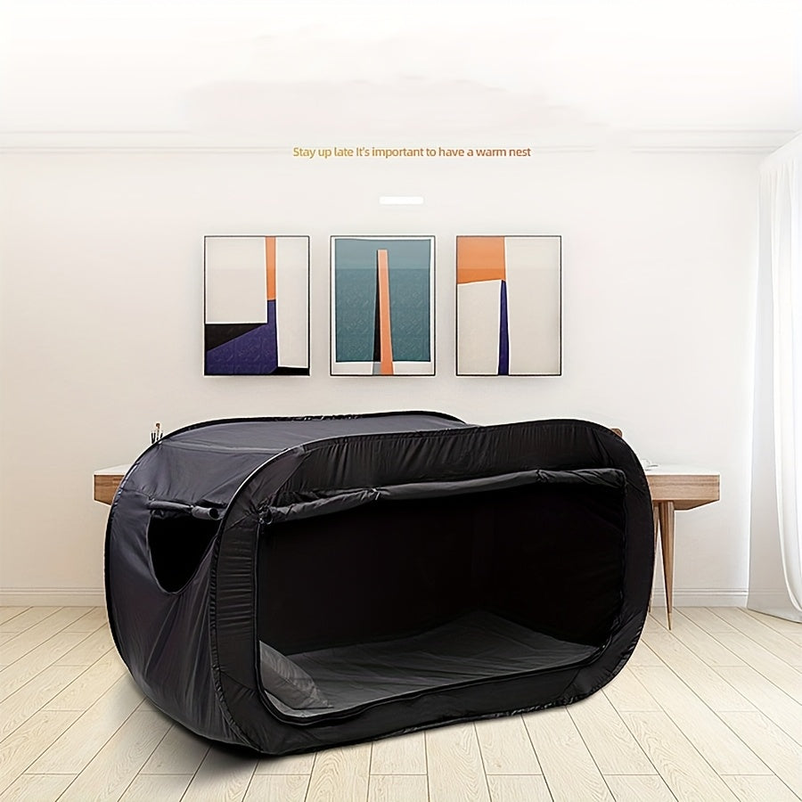 Lit-tente pliable à fermeture éclair intégrale et ventilation en maille, déperlant