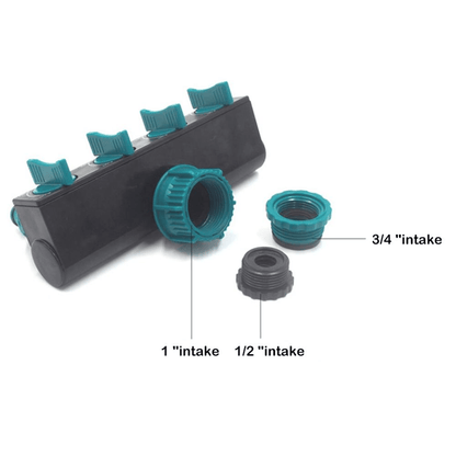 FlowMaster – 4-way garden hose splitter for flexible watering