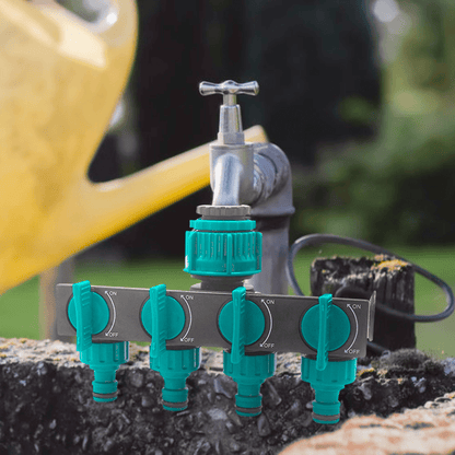FlowMaster – 4-way garden hose splitter for flexible watering