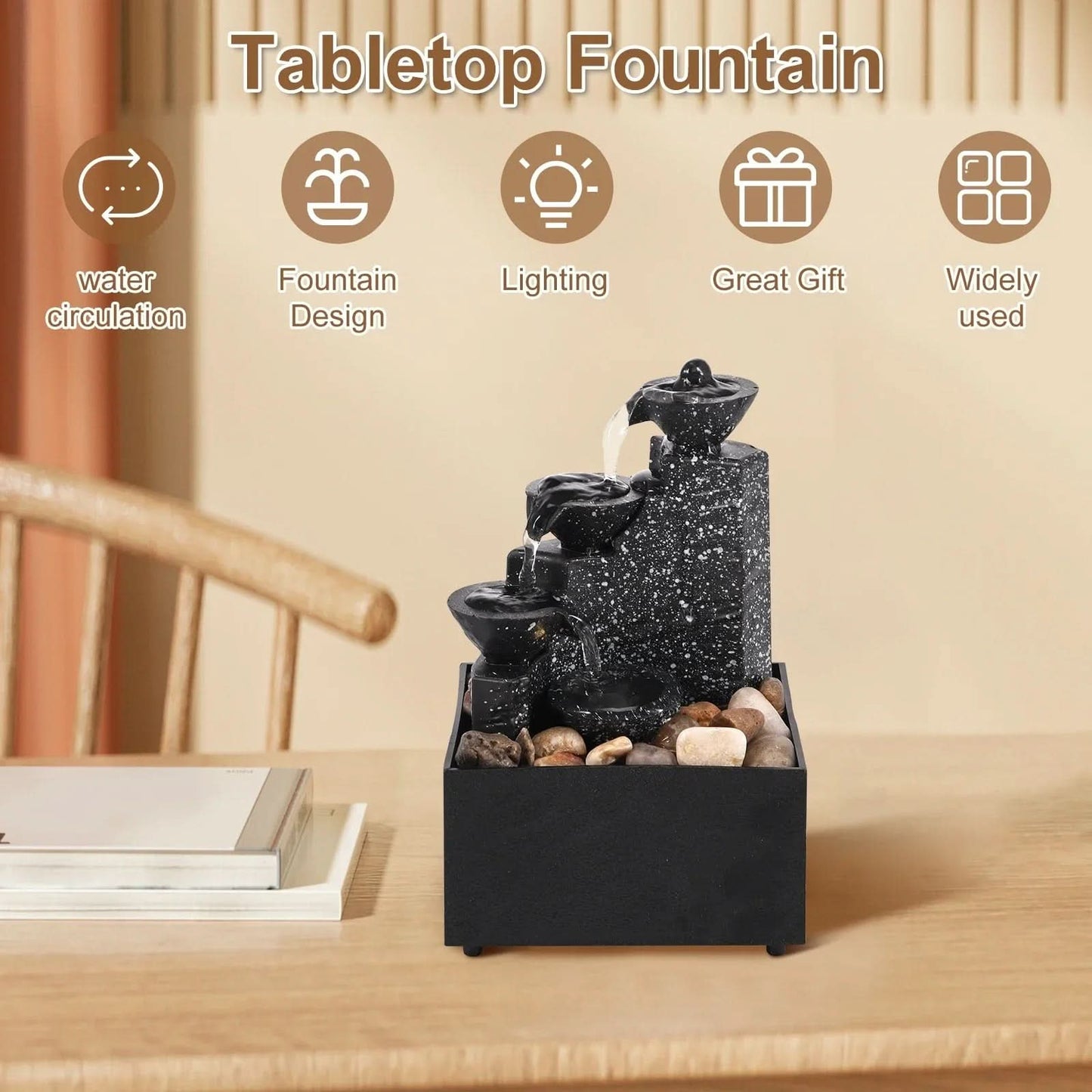 CALMSTREAM – Soothing Table Waterfall Fountain for Relaxation