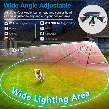 Solar Outdoor Security Floodlight with Motion Sensor