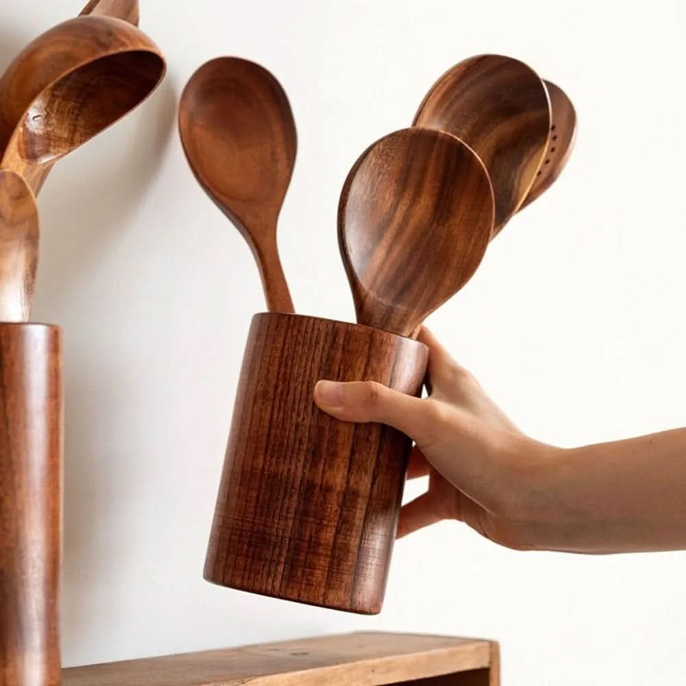 TEAKWOOD – Elegant kitchen utensil set for natural and stylish cooking