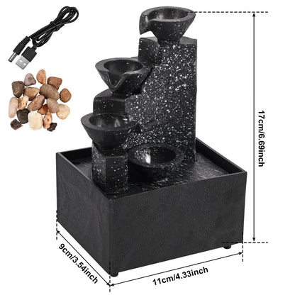 CALMSTREAM – Soothing Table Waterfall Fountain for Relaxation