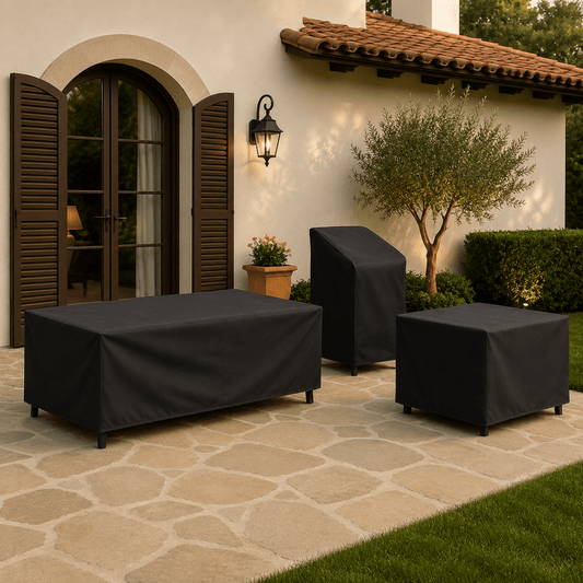 PATIOSHIELD – Weatherproof furniture cover with UV and rain protection