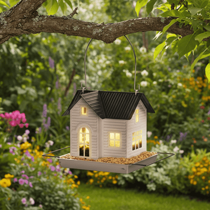 SOLARPERCH – Decorative Birdhouse with LED Light for Atmospheric Gardens