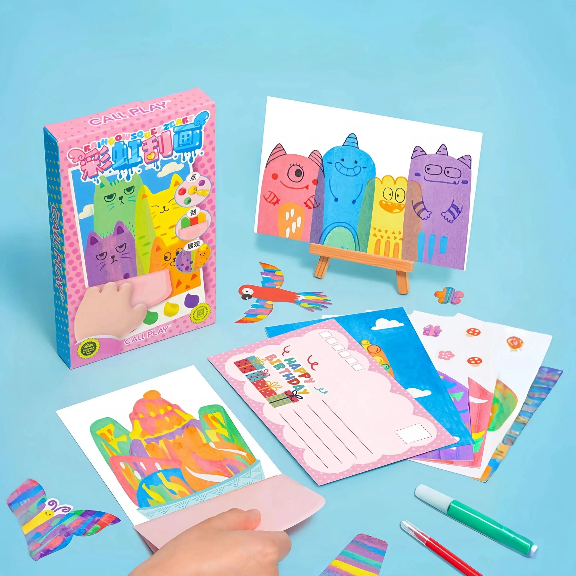 CREATIVE SCRATCHES – Clean Scratch Art Set for Imaginative Painting Fun for Children