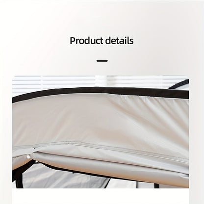 Lit-tente pliable à fermeture éclair intégrale et ventilation en maille, déperlant