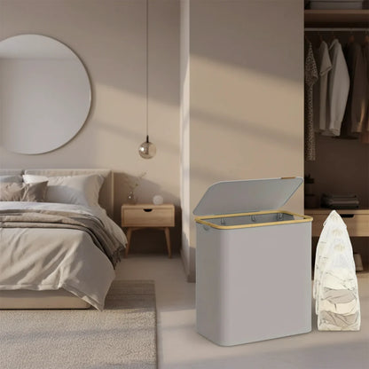 SORTISPACE – Foldable Laundry Basket with 3-Compartment System for Perfect Organization