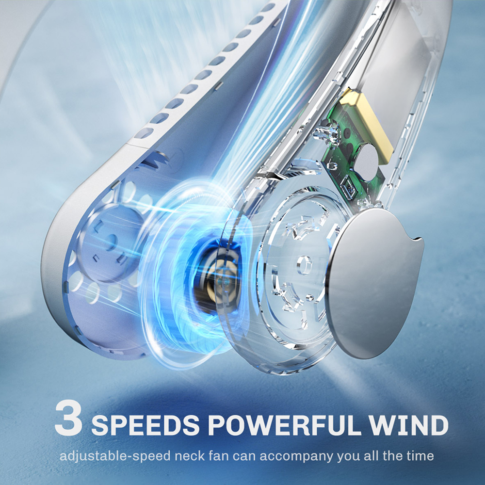 Ventilateur de cou portable sans pales rechargeable