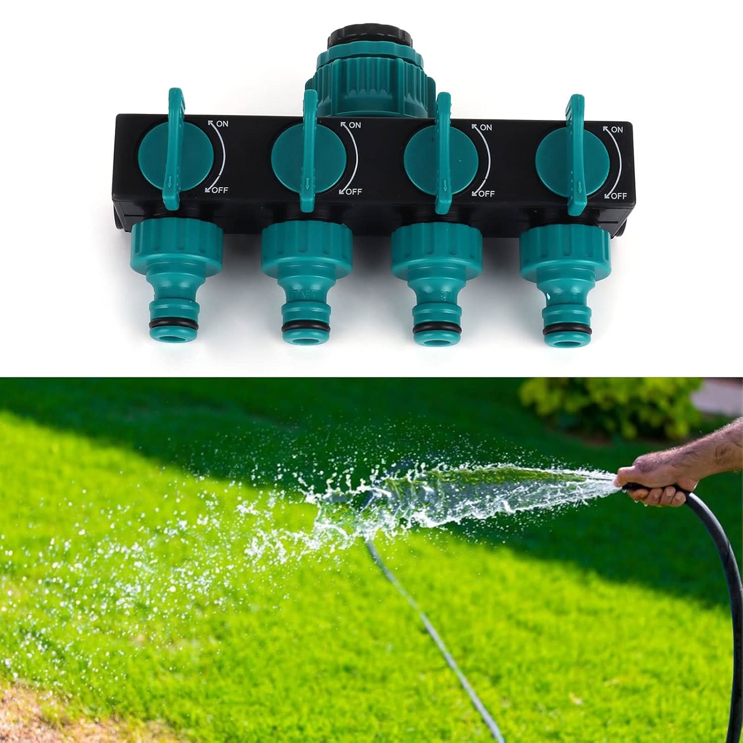 FlowMaster – 4-way garden hose splitter for flexible watering