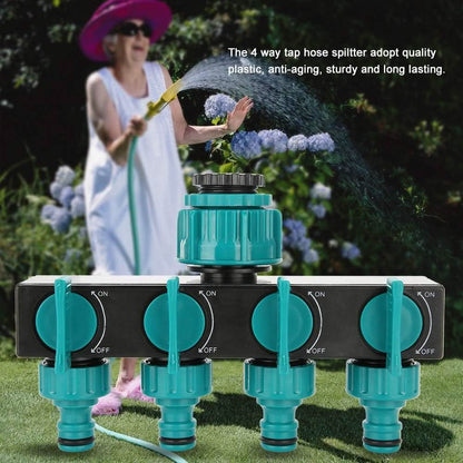 FlowMaster – 4-way garden hose splitter for flexible watering