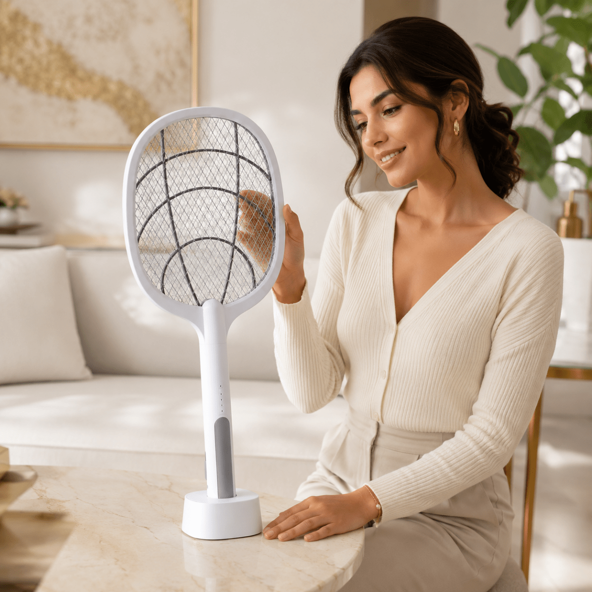BLITZKILL – 3000V Electric Mosquito Swatter & USB Insect Killer with Safety Net