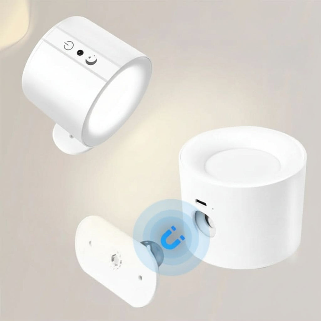 LUMISPIN - LED Wand Lamp – Dimmable & 360° Rotatable for Every Home
