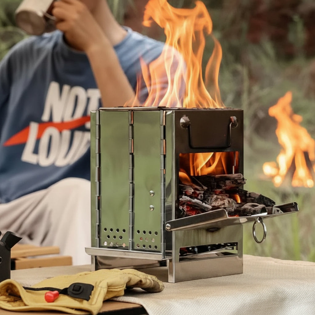 FLEXFIRE – Portable Stainless Steel Camping Stove for Outdoor Kitchen