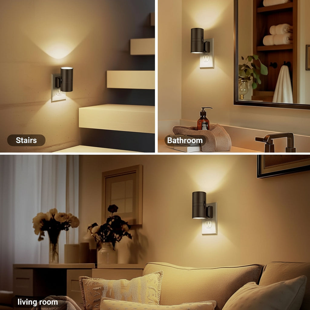 TWILIGHTGLOW - LED Night Light – Dimmable & Automatic for Stylish Lighting