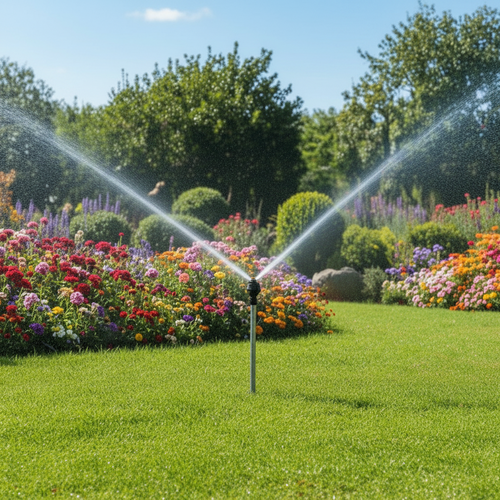 HydroFlow Pro - Automatic rotating garden sprinkler system