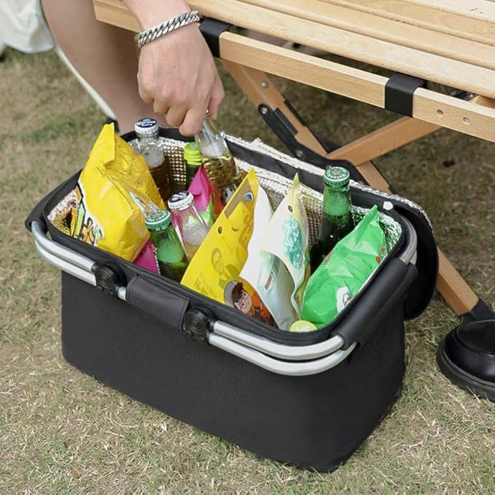 CARRYVA – Foldable Picnic Basket with Spacious 18L Storage and Practical Folding Function