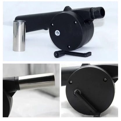 BBQ AirBlower - Hand-operated barbecue fan for effortless charcoal lighting