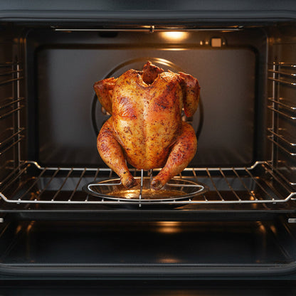 GrillRoast Rack - non-stick carbon steel chicken roaster for perfect BBQs