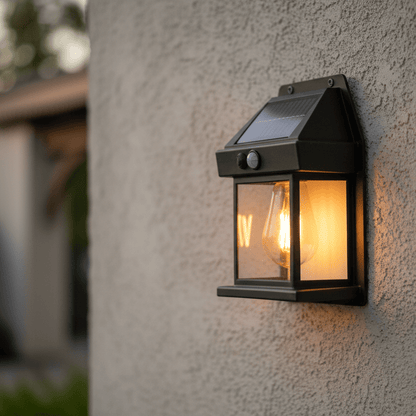 Solar-powered garden spotlight with motion detector - Waterproof, environmentally friendly & easy to install