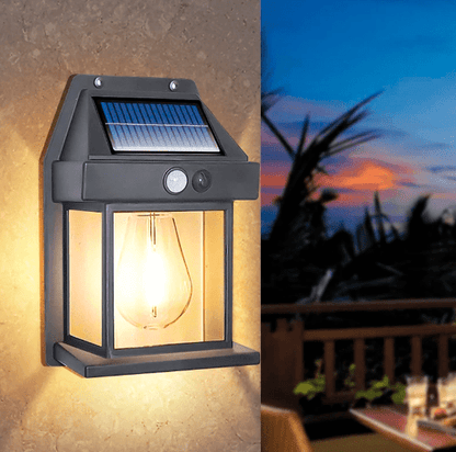 Solar-powered garden spotlight with motion detector - Waterproof, environmentally friendly & easy to install
