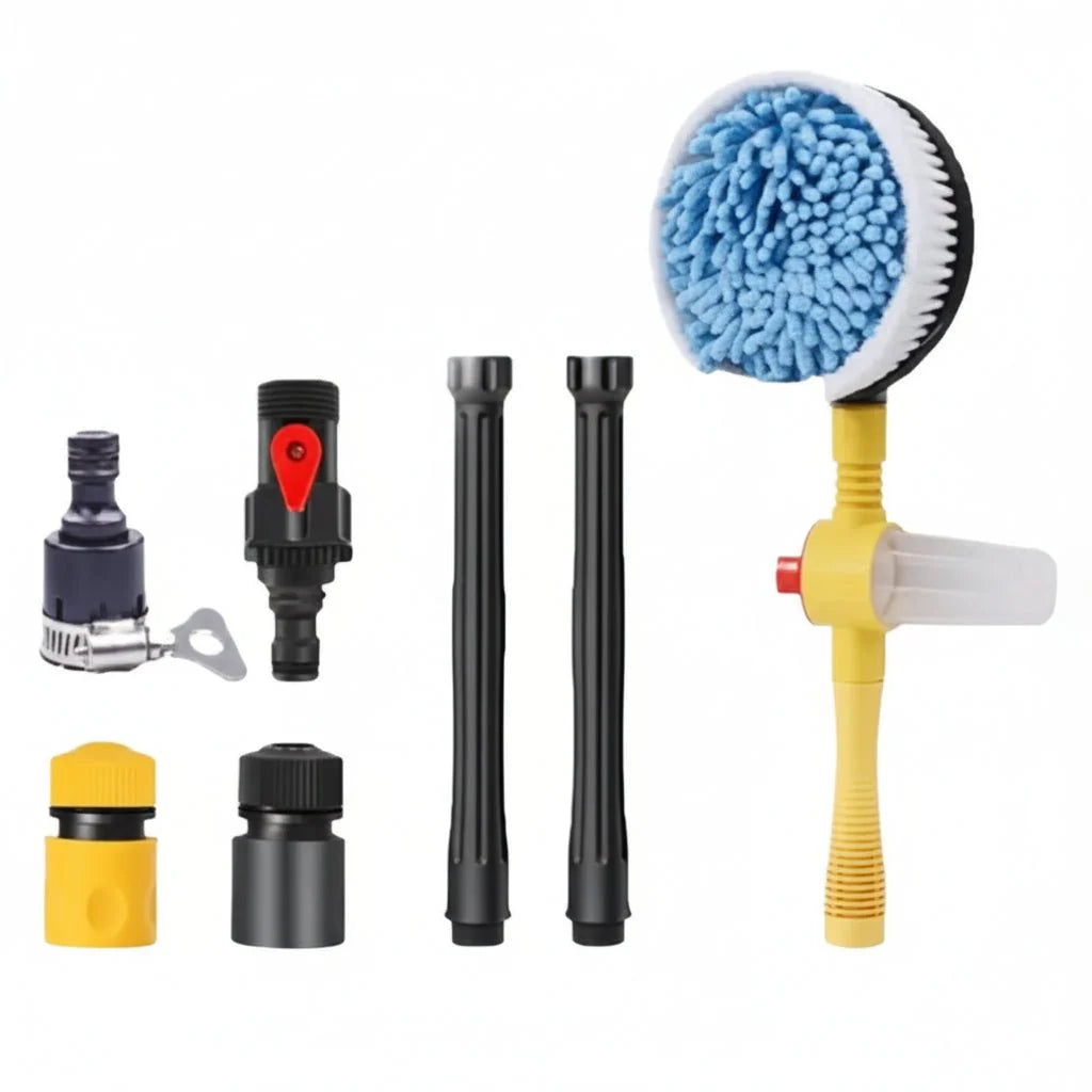 PowerClean 360° car wash set - Rotating, water-powered brush
