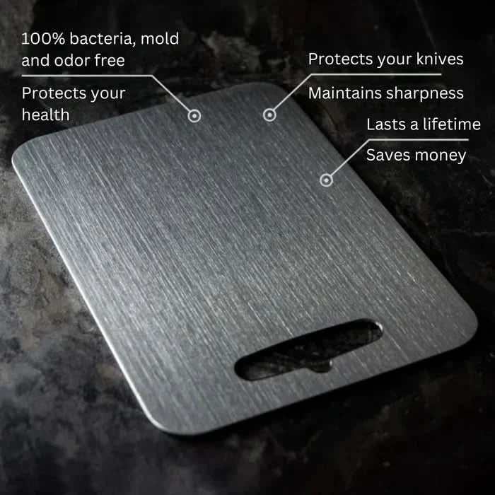 TITANEDGE - Antibacterial Stainless Steel Cutting Board for Maximum Hygiene and Durability in the Kitchen