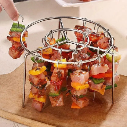AIRSKEWER – Stainless Steel Grill for Air Fryer with Skewer Holder