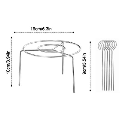 AIRSKEWER – Stainless Steel Grill for Air Fryer with Skewer Holder
