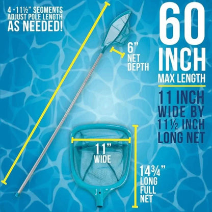 CLEANSKIM – Pool Leaf Skimmer Set for Thorough and Effortless Pool Cleaning