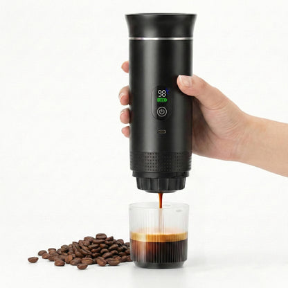 Mini-machine à café portable pour voiture, maison et camping, espresso, capsules et café moulu