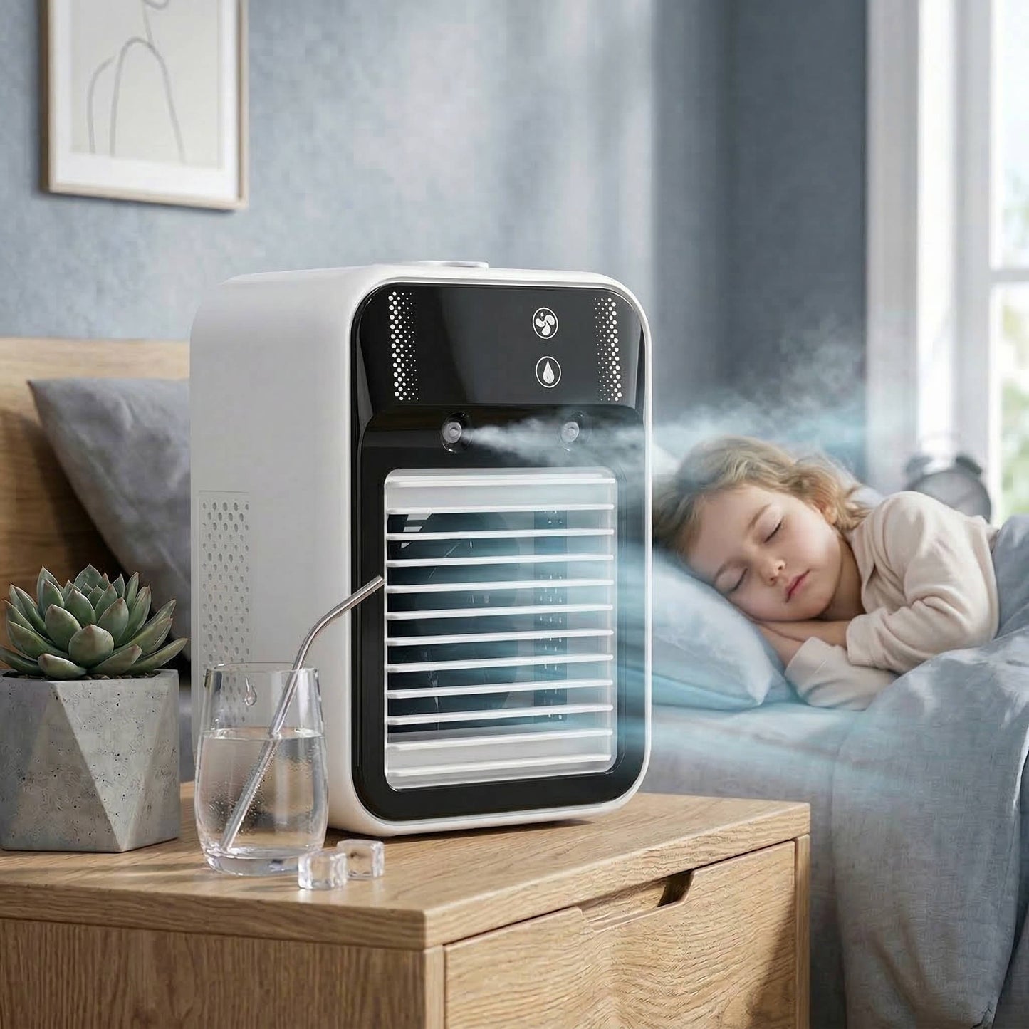 Ventilateur rafraîchisseur d'air portable personnel pour chambre