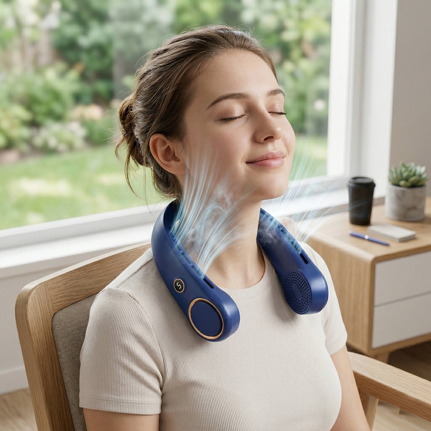 Ventilateur de cou portable mains libres sans pales à porter