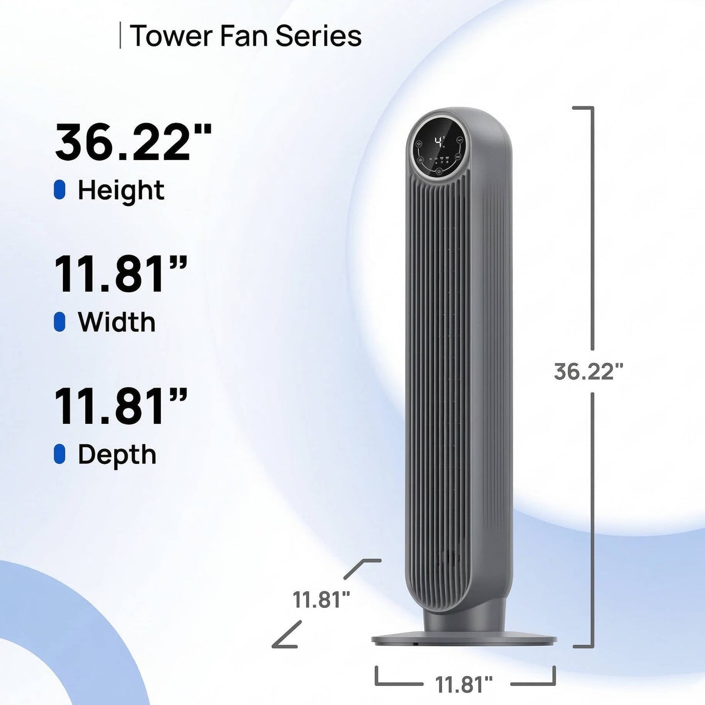 Climatiseur portable pour la maison et le bureau, ventilateur tour rafraîchisseur sans pales, ultra silencieux, 8 vitesses et 4 modes