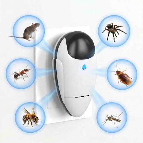 Répulsif ultrasonique à brancher contre cafards, rongeurs, souris, insectes, moustiques, araignées et fourmis