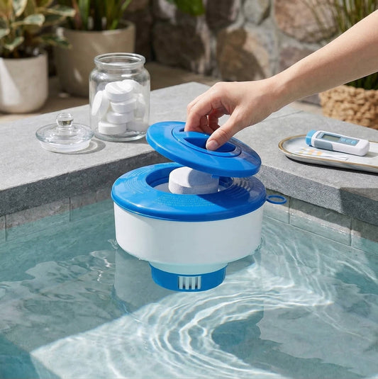 Diffuseur de chlore flottant réglable pour spas, jacuzzis et piscines hors-sol