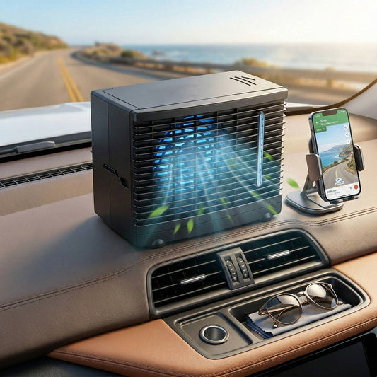 Climatiseur de voiture portable 12 V, refroidisseur d'air avec réservoir d'eau froide, silencieux et basse consommation