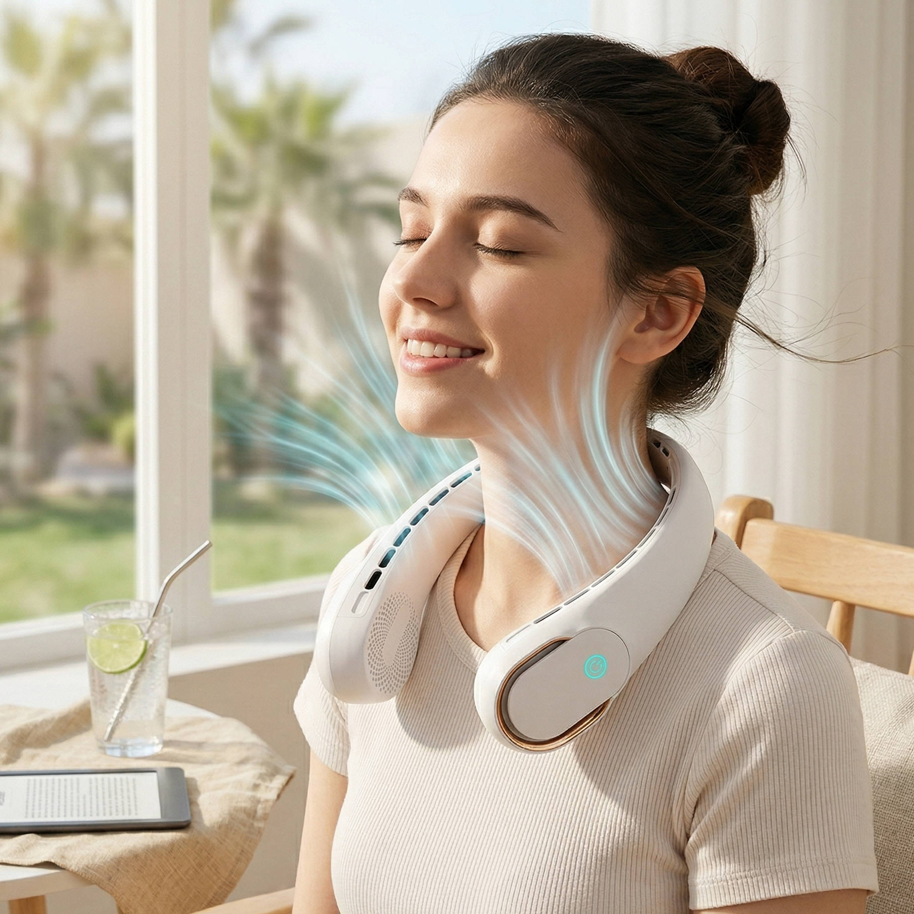 Ventilateur de cou portable mains libres sans pales à porter