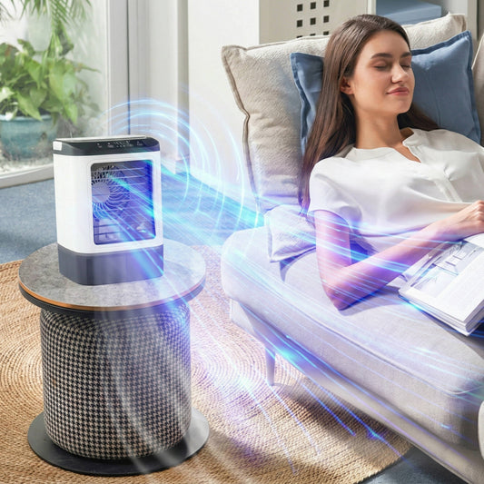 Climatiseur portable, refroidisseur à évaporation à refroidissement rapide et 3 vitesses