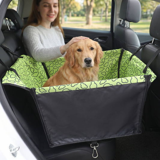 Housse de siège auto écologique en polyester pour chien, hamac de siège arrière imperméable et protection de dossier pour petits chiens