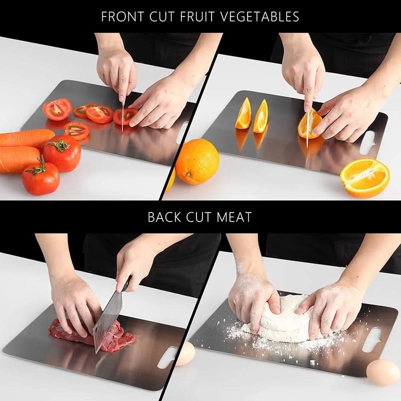 TITANEDGE - Antibacterial Stainless Steel Cutting Board for Maximum Hygiene and Durability in the Kitchen