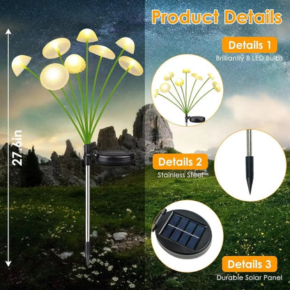 GARTENPERLE – Solar Jellyfish Mushroom Garden Light