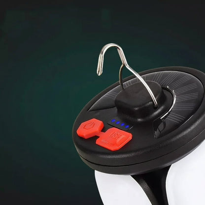 CAMPORA – Solar-powered USB camping lantern with foldable 90° light panels