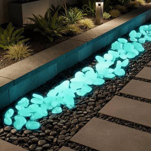 GLOWSTONE KIESEL – Glowing Garden Stones for Magical Night Decoration